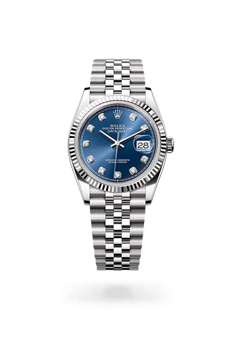 Montre Rolex Datejust 36 : acier Oystersteel et or gris .